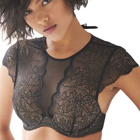 B. Tempt'd By Wacoal After Hours Bralette Bra Underwire Padded Medium Black NWT - Picture 10 of 10